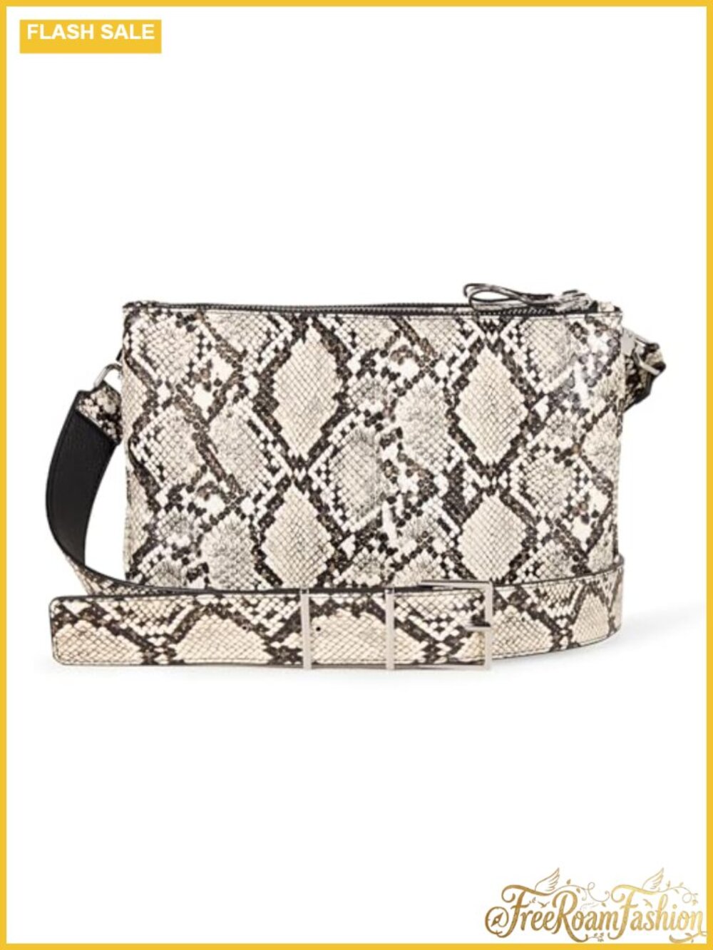 Minimal Crossbody Bag Adjustable Removable Strap Faux Sheepskin